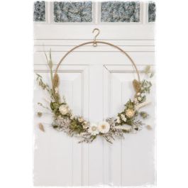 Ajourkrans witte en groene bloemen