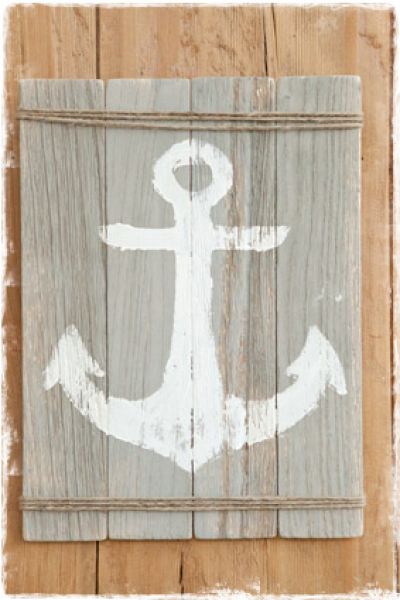 houten wandpaneel scheepsanker grijs wit