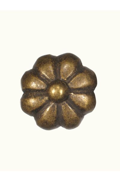 antiek messing deurknopje bloem 30mm - 35mm - 39mm