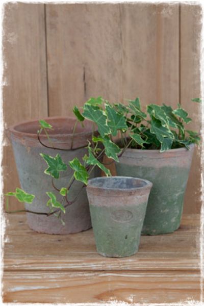 bloempotjes terracotta brocante landelijke tuindecoratie janenjuup webwinkel