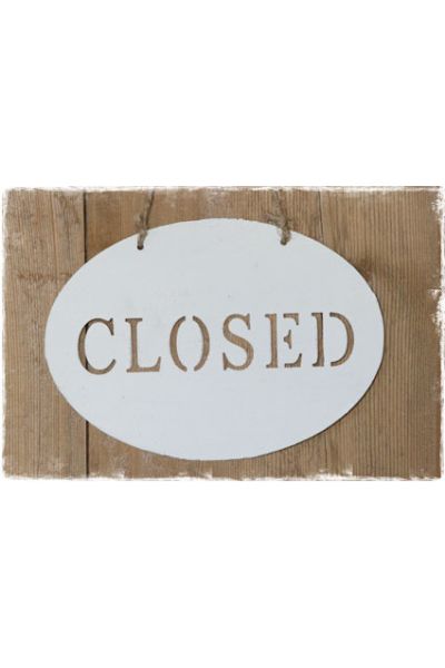 closed bordje voor winkel of kantoor - janenjuup