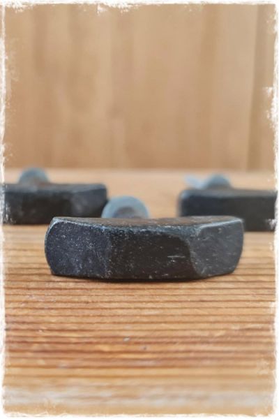 zwarte handmade deurknop 45mm