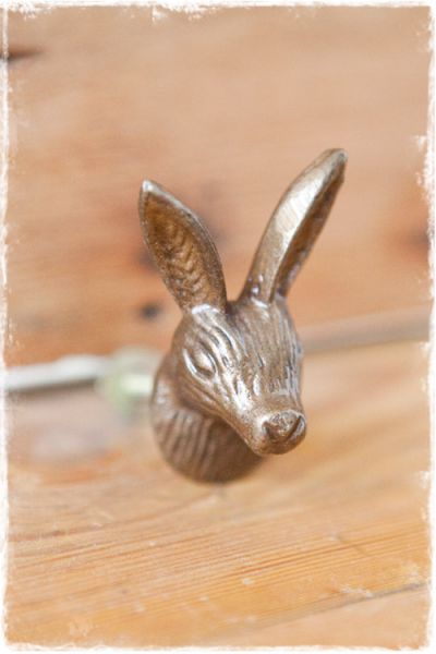 deurknoppen konijn brons