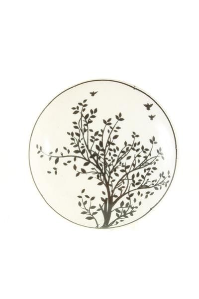 deurknopje wit zwart zilver boom met vogels
