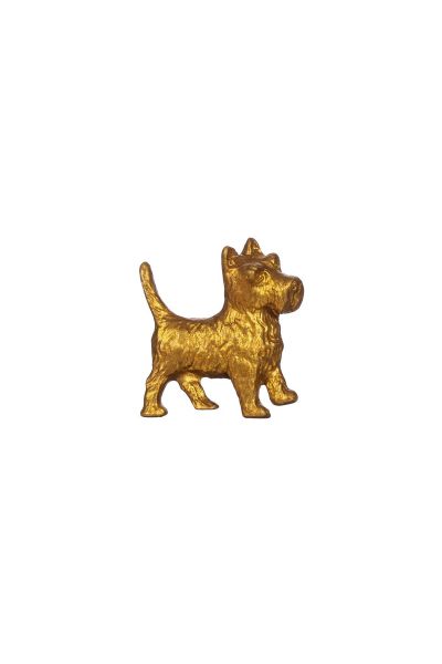 gouden knop terrrier hond