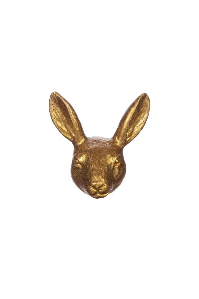 gouden deurknopje konijnenkop