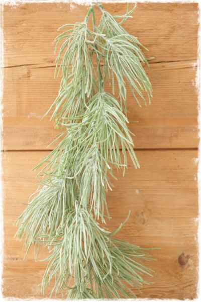 guirlande kerstgroen pinus groen met white wash 180cm