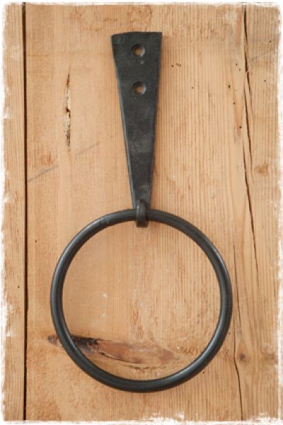 handdoekring zwart smeedijzer 12cm/23cm