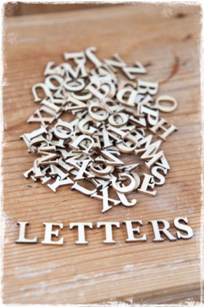 houten letters klein 15mm