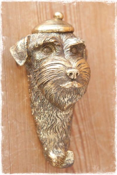 kapstokhaken goud hond 13cm