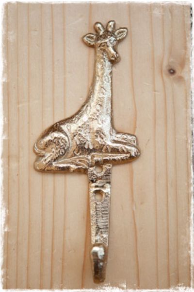 kapstokhaak goud giraffe 17,5cm