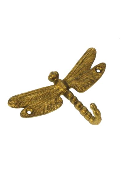 kapstokhaak gouden libelle 11cm