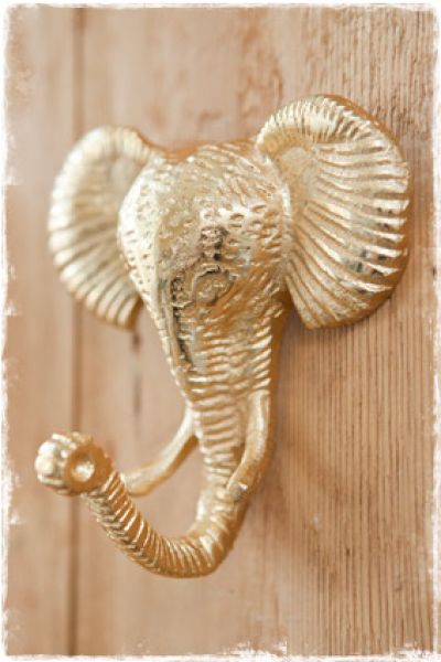 gouden kapstokhaak olifant