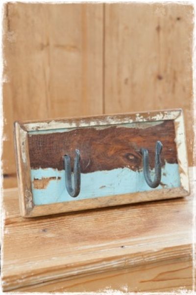 Kapstokje sloophout- creme (25x13cm)