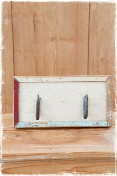Kapstokje sloophout- creme (25x13cm)