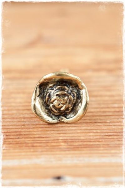 kastknopje antiek goud roosje 3cm