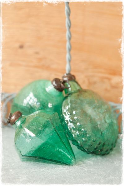kerstballen gerecycled glas groen