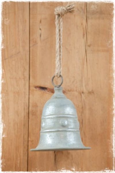 zinken kerstklok 19cm