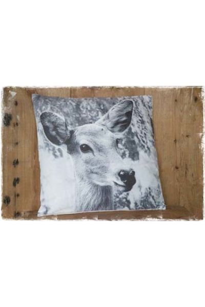 kussen met hertenkop rendier - janenjuup