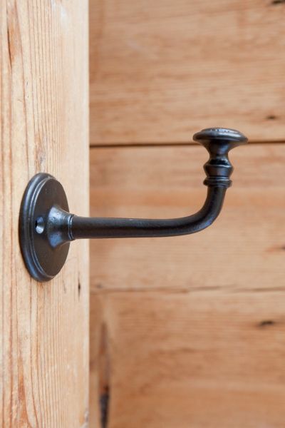 lange kapstokhaak zwart 11cm