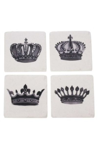 onderzetters voor glazen zwarte kroontjes