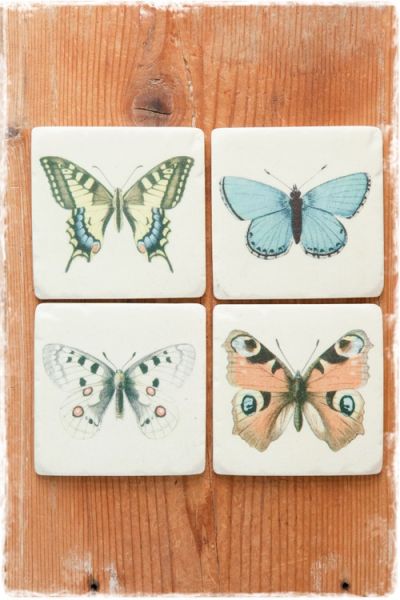onderzetters voor glazen vintage vlinders