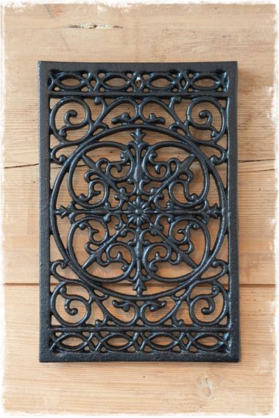 Pannenonderzetter gietijzer zwart rechthoek 25x17cm