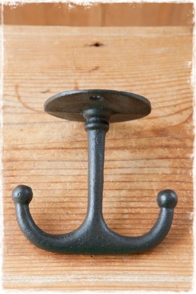 plafondhaken groot bruin gietijzer 10cm