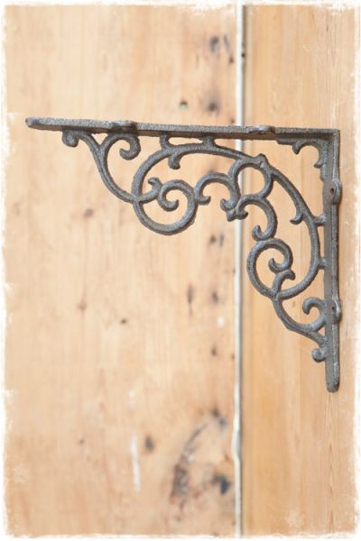 plankdrager gietijzer bruin brocante 29cm