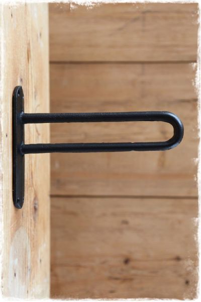 plankdrager zwart gietijzer 23cm