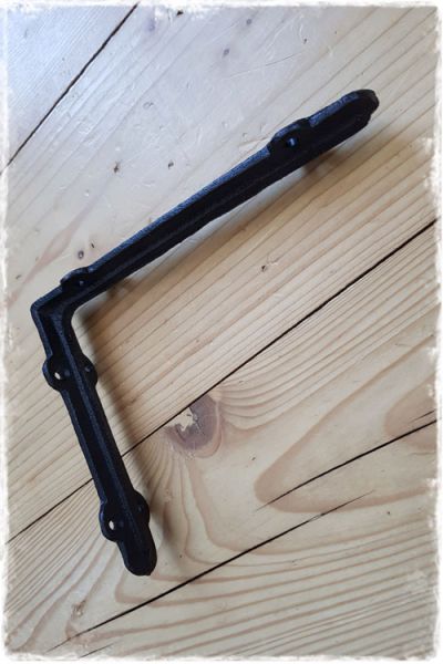 plankdrager zwart gietijzer 19cm 15cm