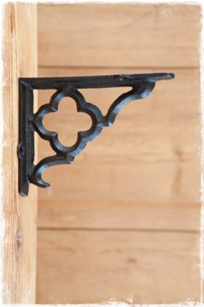 Plankdrager 'vierpas' - zwart (16,5x13x4cm)