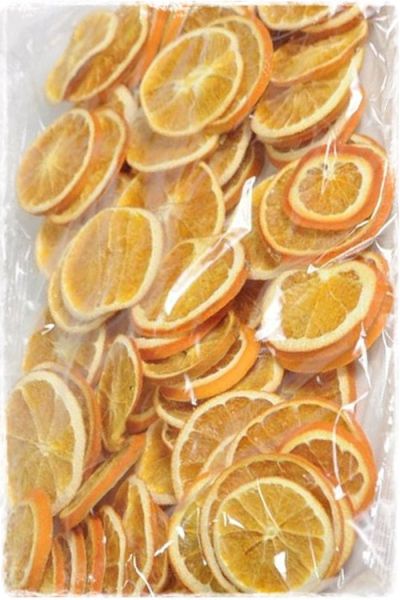 zak gedroogde sinaasappelschijfjes 250gram