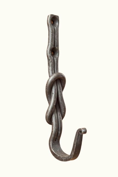 grote zwarte kapstokhaak smeedijzer 18cm