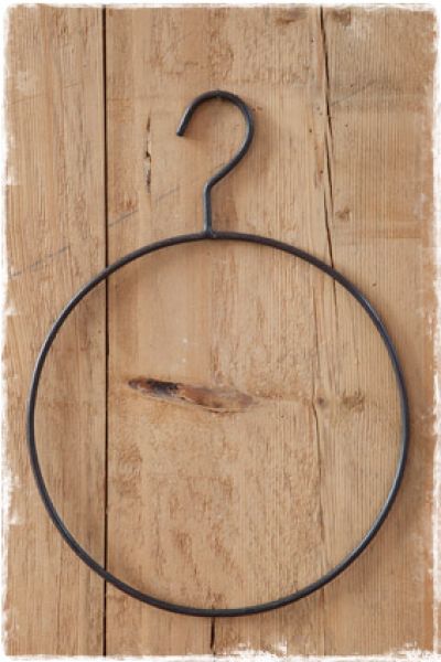 Stoere metalen ring - wanddecoratie (35x25cm)