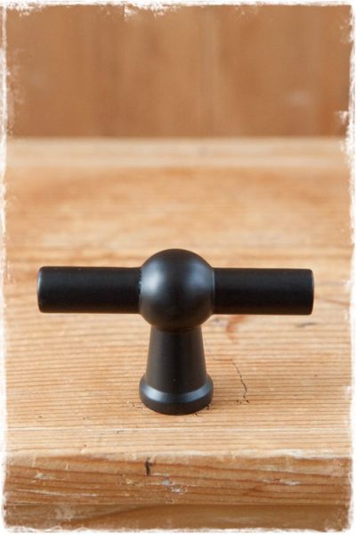 T-greep luxe - zwart (70mm of 55mm)