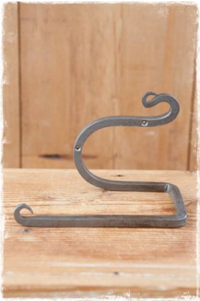 toiletrolhouder smeedijzer blank ijzer roest 16cm