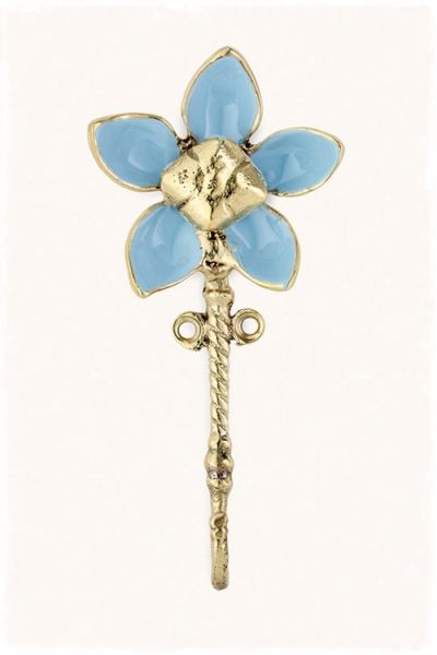 wandhaak gouden bloem klaproos 11cm