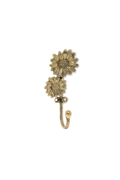 wandhaak gouden bloem klaproos 11cm