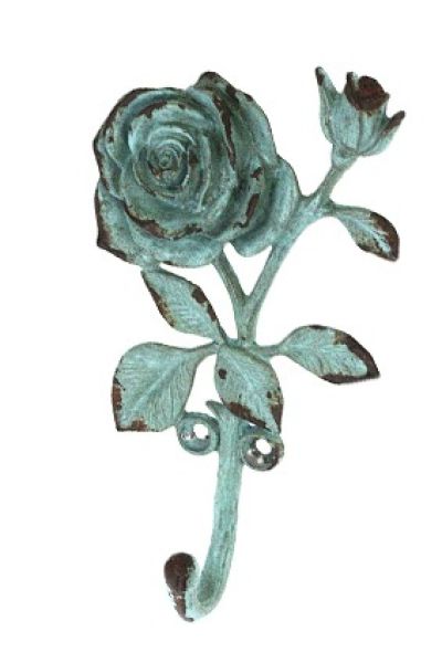 wandhaak mintgroen rozen tak