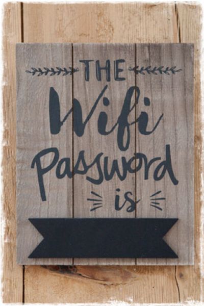 wifi password krijtbord klein decoratie