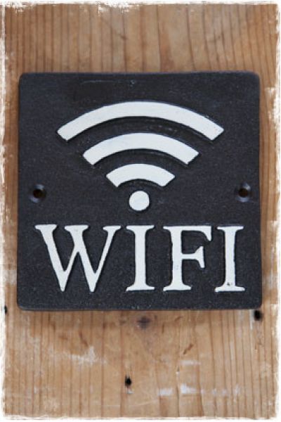 wifi sign tekstbordje zwart wit - janenjuup webwinkel