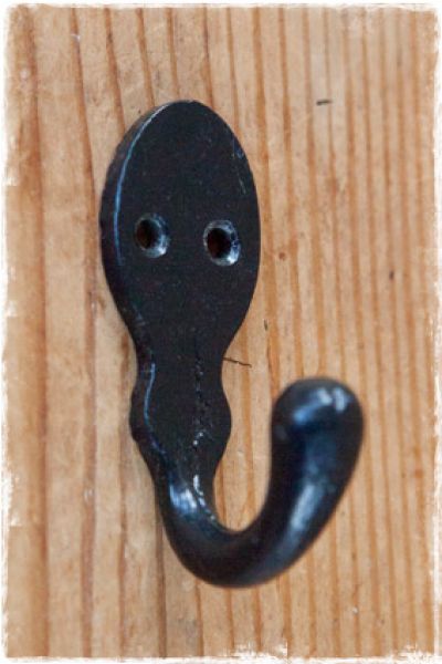 kapstokhaakje zwart 6,5cm
