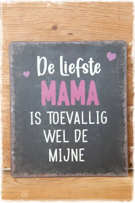 ♥ゆーmama様♥A4 Tekstbordje 'de liefste mama' | Jan&Juup