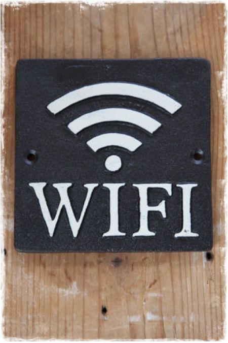 wifi sign tekstbordje zwart wit - janenjuup webwinkel