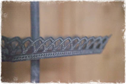 grijze brocante etagere ijzer 2-laags 8-hoekig - janenjuup